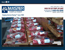 Tablet Screenshot of masterpumps.com